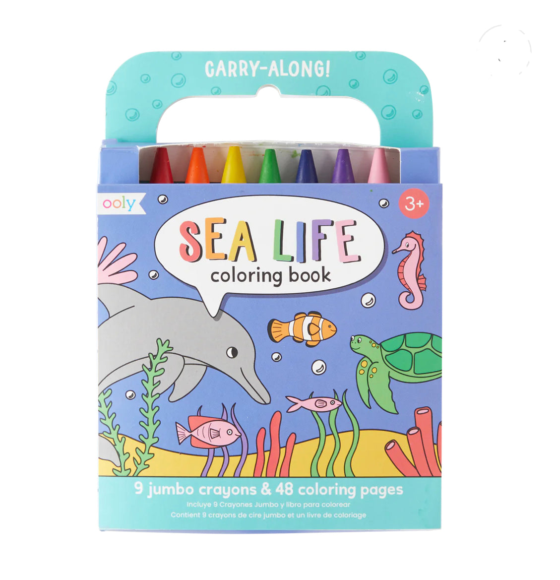 Ooly carry along crayons and coloring book sea life
