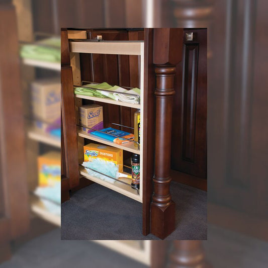 Hafele 3-in W x 30-in H 3-Tier Cabinet-mount Wood Soft Close Sliding Shelf Kit