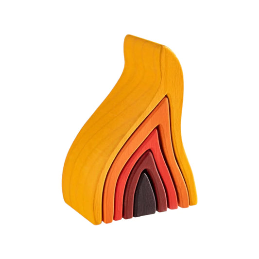 Wooden stacking fire blocks